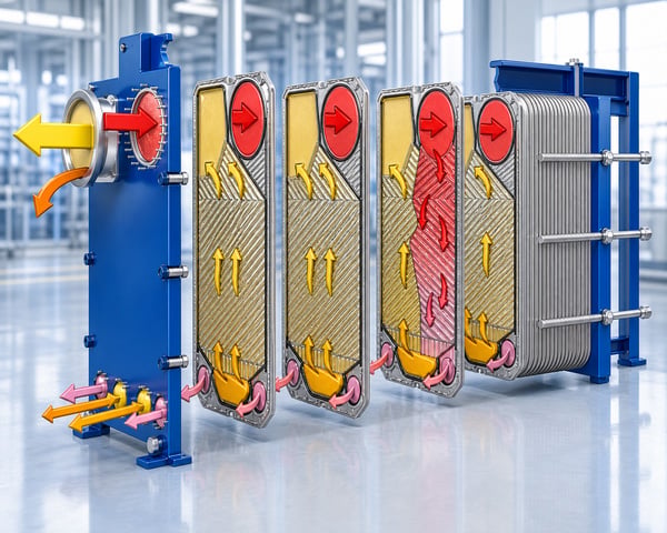 semi-welded plate heat exchanger construction