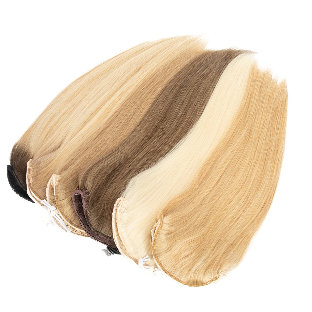 All Star Cheer Big Posh 100% Human Hair Cheer Pony Drawstring Secure Band Ponytail Blend Colors Available Bulk for Competition