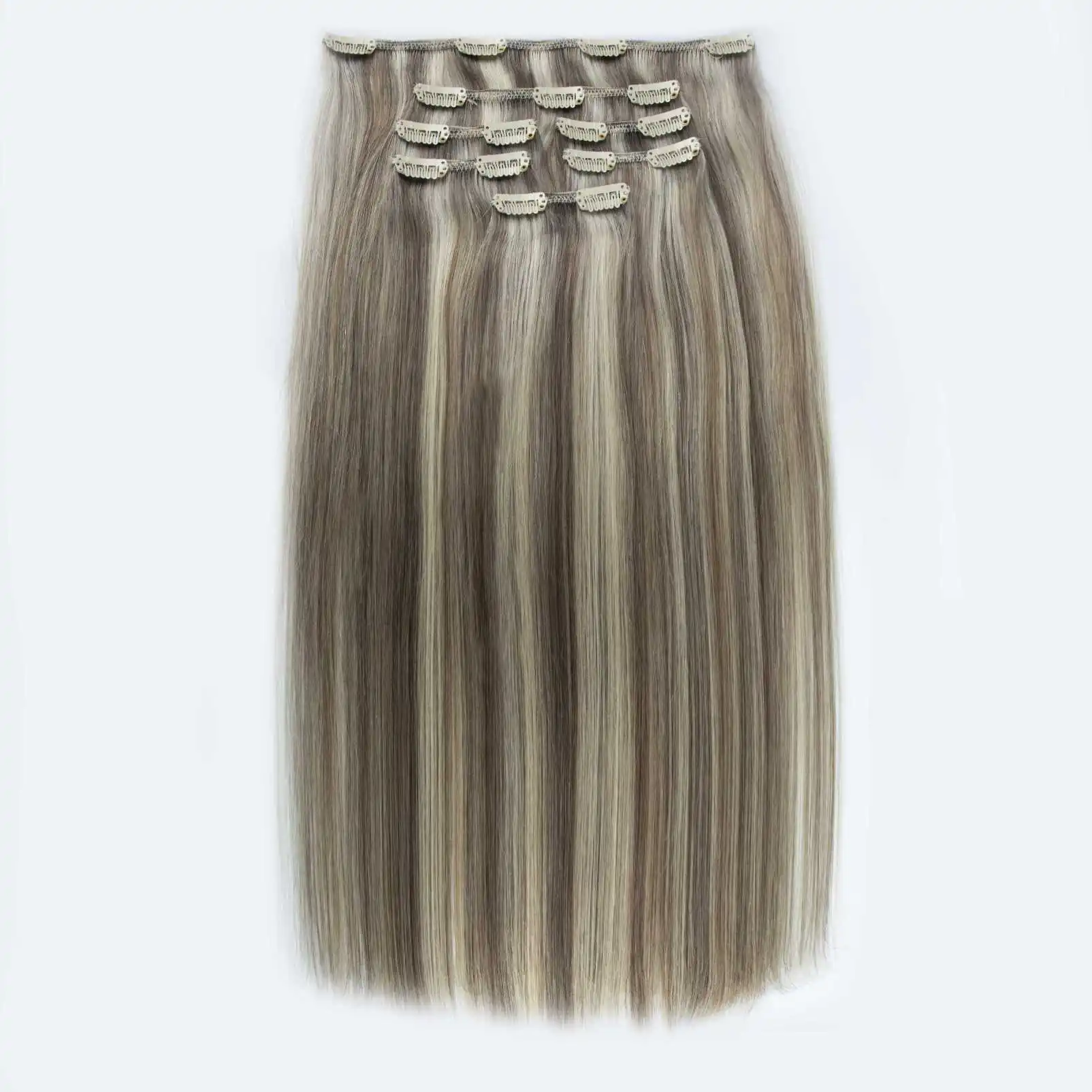 Haohao Hair – Extensions capillaires à cliper en cheveux humains russes Remy à 100 %, vente en gros, extensions invisibles à cliper, extensions capillaires humaines vierges