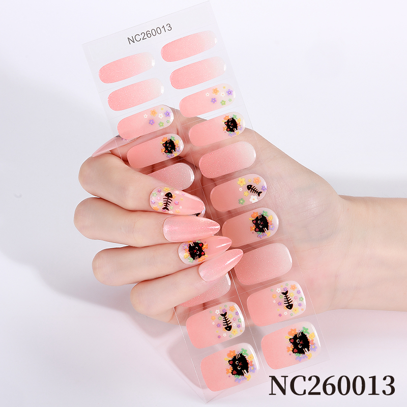 Metallic Chrome Gel Nail Wraps, Semi Cured Nail Stickers Long Lasting for Fashion Ladies