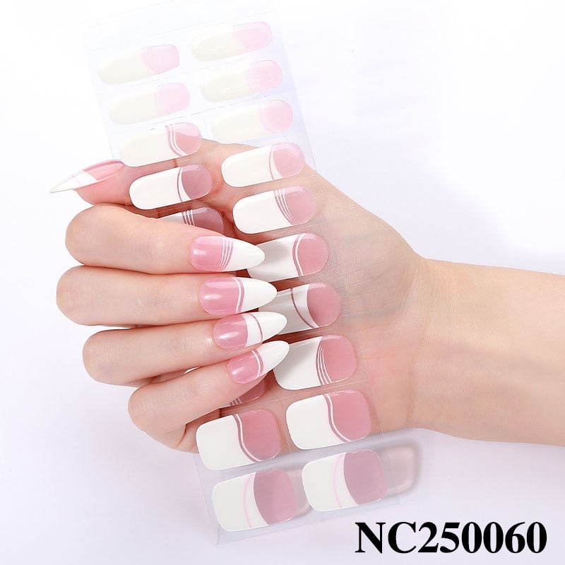 Neon Glow Gel Nail Stickers, UV Cure Nail Wraps for Music Festival Rave Night