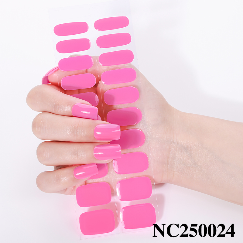 Many Years Factory Prompt Delivery Safety Item High Quality Cheap Custom Solid Color Semi Cured UV Gel Nail Sticker
