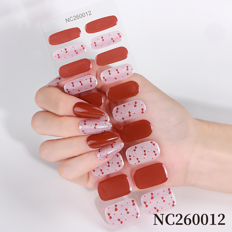 Butterfly Pattern Gel Nail Stickers, UV Cure No Damage Nail Wraps for Summer Party