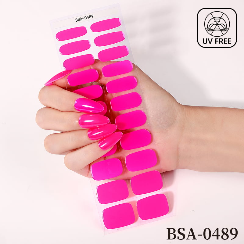 Adhesivos para uñas en gel sin UV efecto ojo de gato, sin horneado, para manicura casera