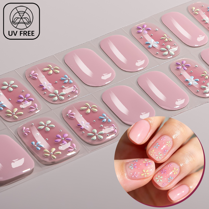 High-Texture 5D Embossed UV-Free Gel Nails