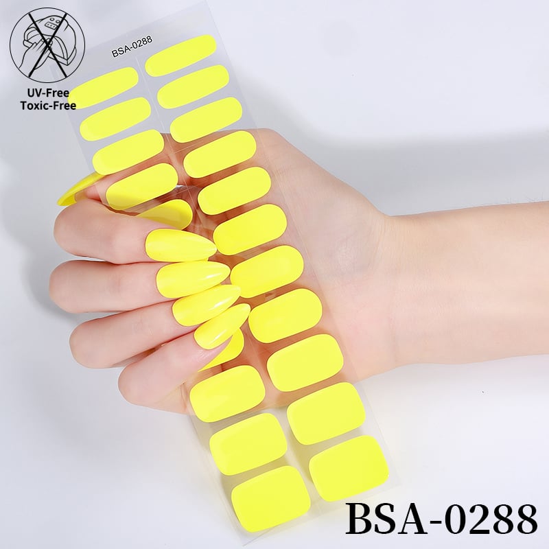 Top Selling Personalized Non-UV Gel Nail Stickers Noctilucent Unisex Nail Stickers Uv Free Gel
