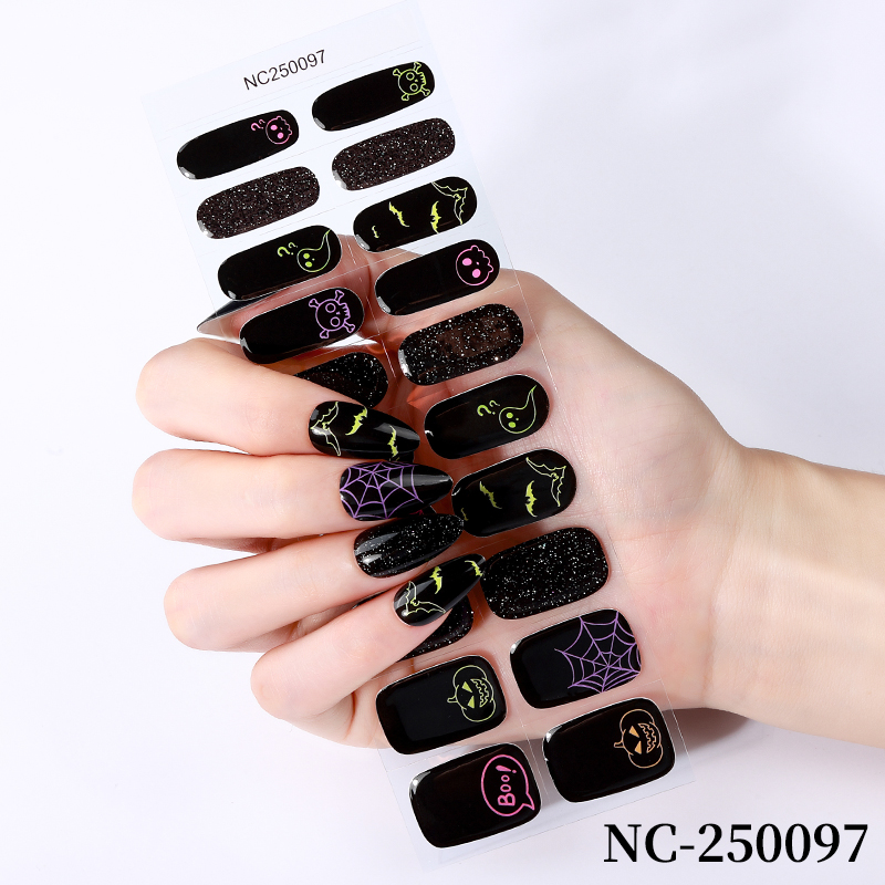 Korea Gel Uv Nail Stickers French Tips Non-toxic Long Lasting Salon Quality Semi Cured Gel Nail Polish Strips