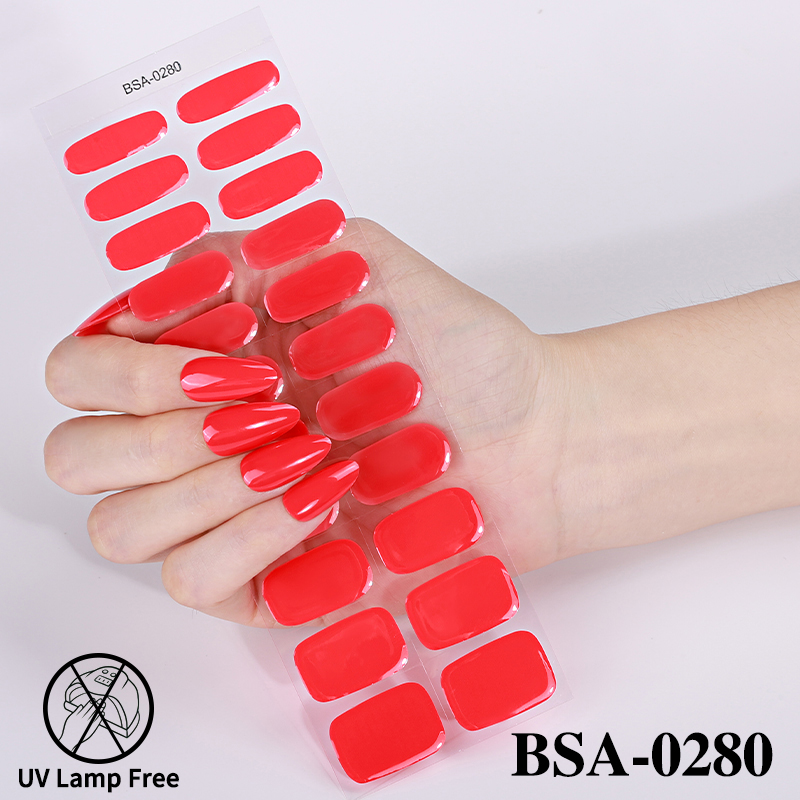 Professional Design Non-UV Gel Nail Stickers No Dry Time Semi Solid Nail Glue No Uv