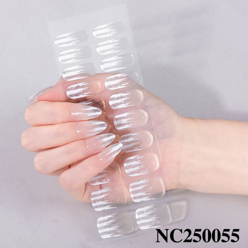 Semi Cured Gel Nail Stickers Tortoiseshell, Retro Style Nail Wraps for Fashionistas