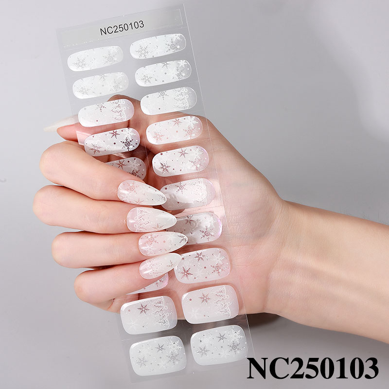 Hot Sale Uv Gel Nail Sticker Pink Ombre Gel Nail Stickers Salon Quality Semi Cured Gel Nail Sticker