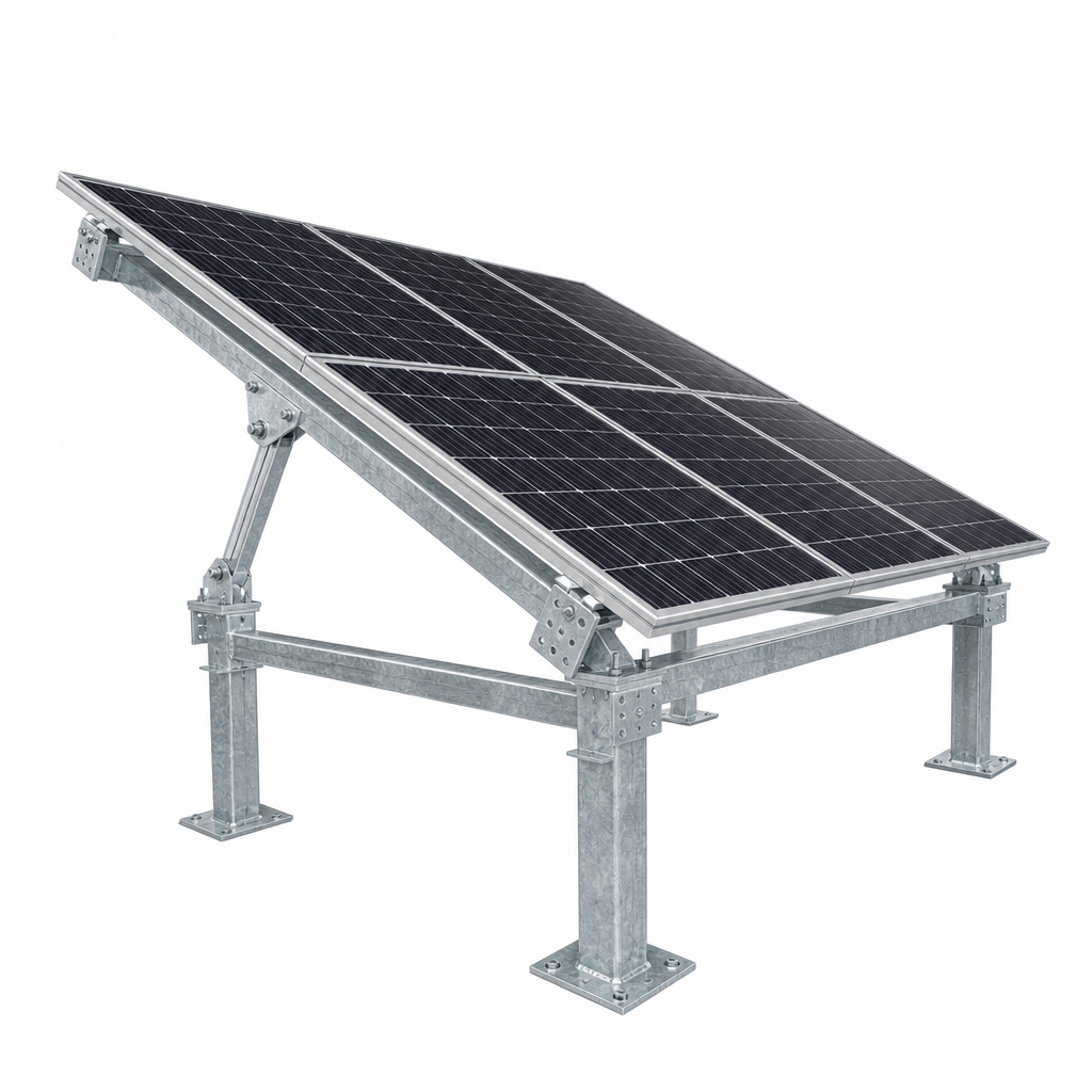Seasonal Adjustable-Tilt Ground Mount System (15–30°)