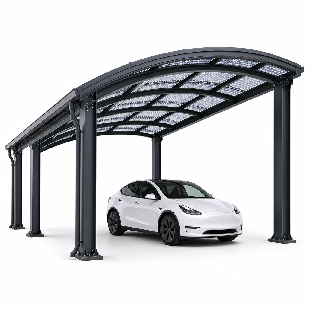 Architectural Arched Solar Carport System