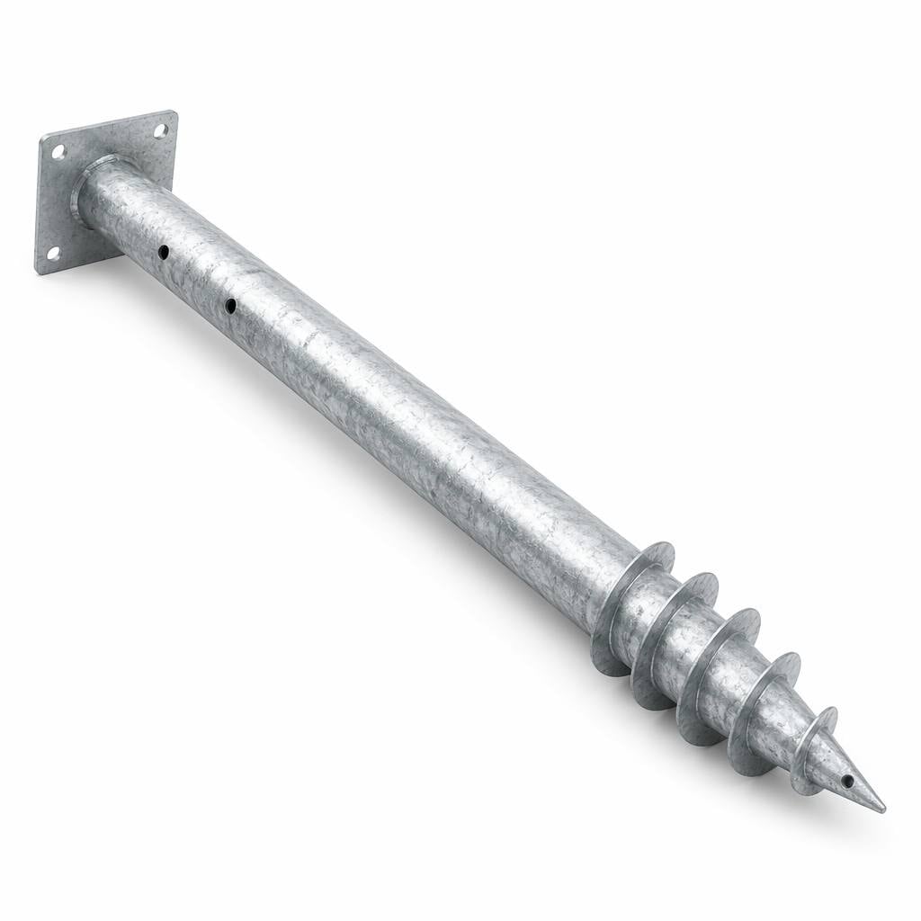 Ø76mm HDG Ground Screw Foundation System