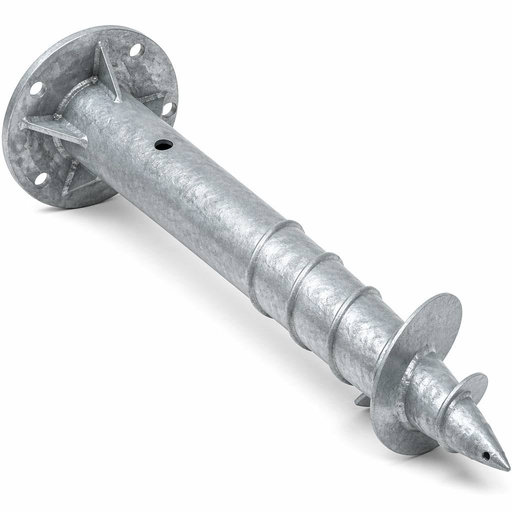 Ø76mm HDG Ground Screw Foundation System