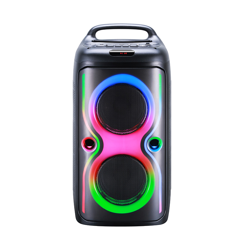 Sistem Muzik Disco Rumah Dual 6.5 Inci 40W HS-TD0608D Popular Pembesar Suara BT Mudah Alih Gaya Beg Sandar dengan Mikrofon Tanpa Wayar
