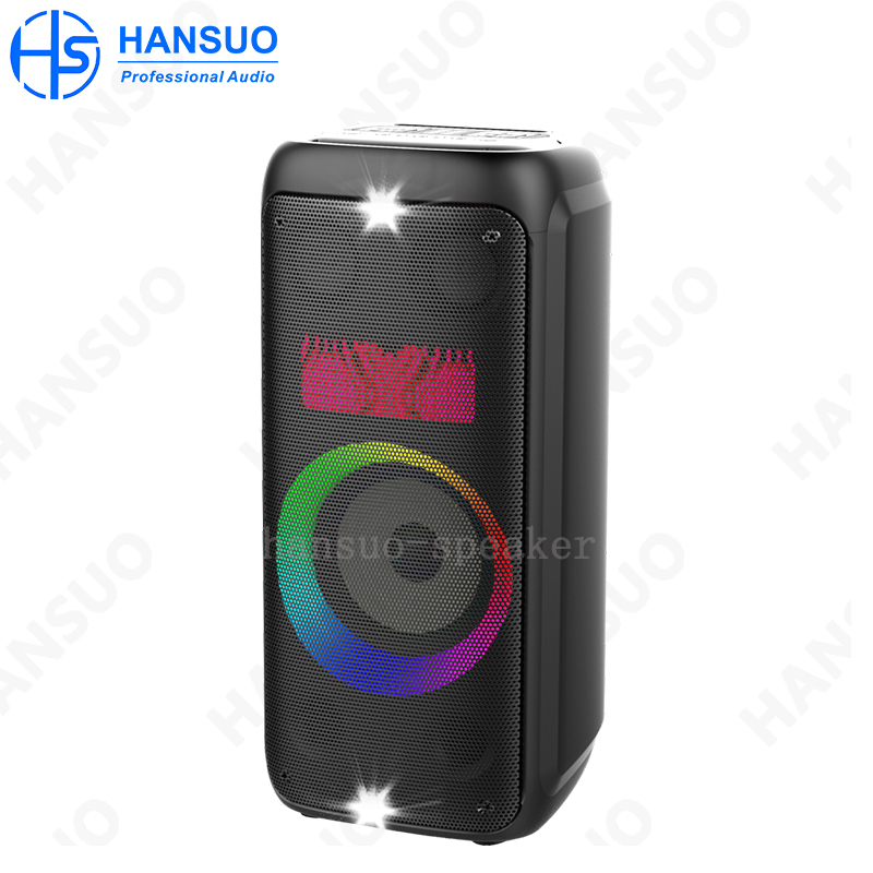 ผู้ผลิต HANSUO แม่พิมพ์ใหม่ HS-TS08G8 ลำโพงพกพาอเนกประสงค์ กำลังขับ 80 วัตต์ วูฟเฟอร์เดี่ยวขนาด 8 นิ้ว และทวีเตอร์คู่