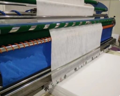 Automatic fabric pre-loosening mechanism with two-stage unwinding