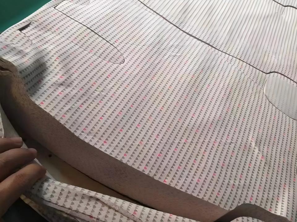 Athletic wear material precision cutting results