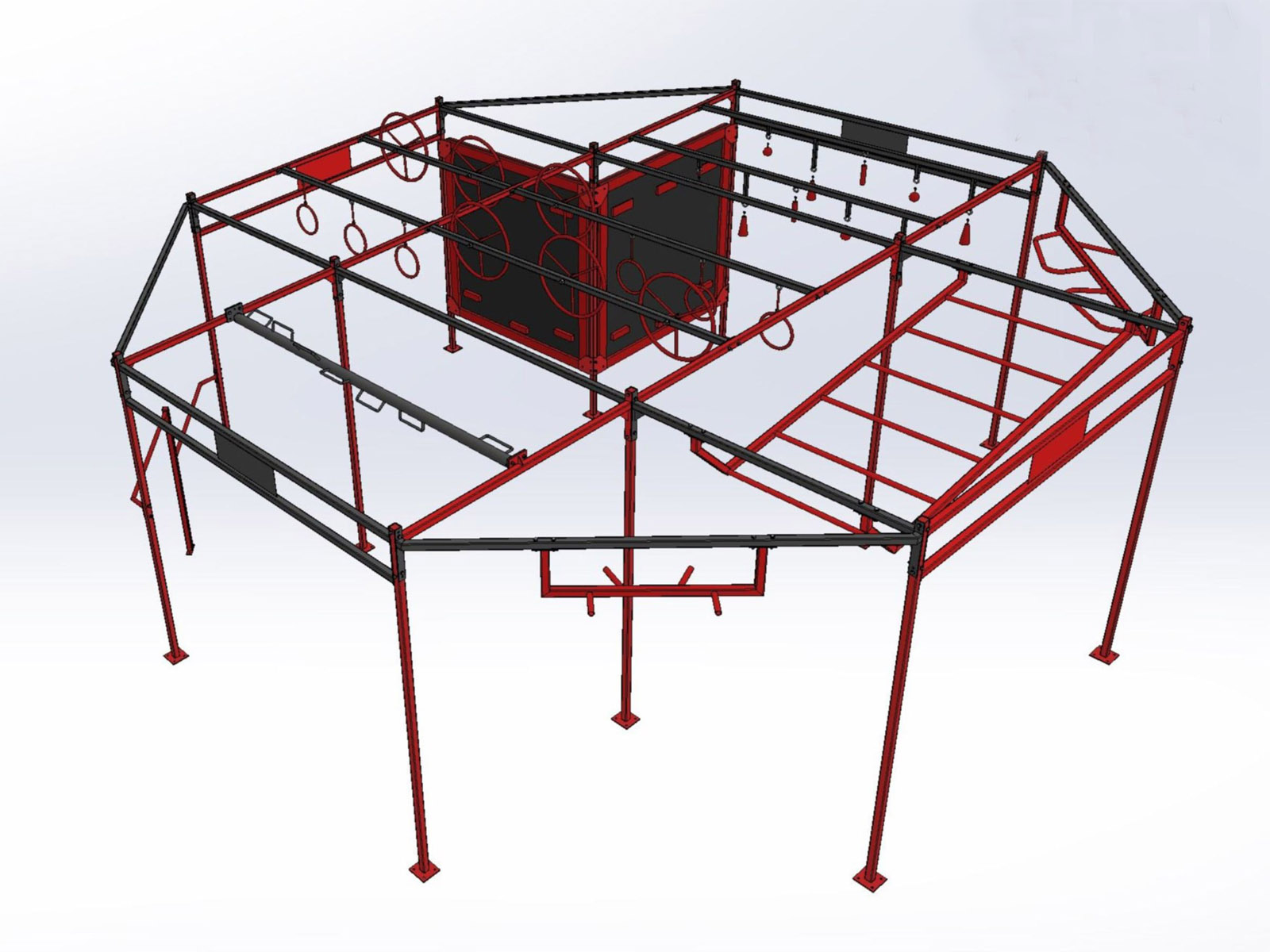 Ninja Steel Frame Courses Training cage 2.0 manufacture