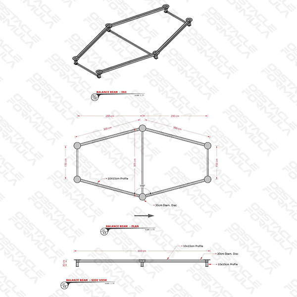 2025 New World Championships Modern Pentathlon Competition Equipment UIPM Obstacles Balance Beam details