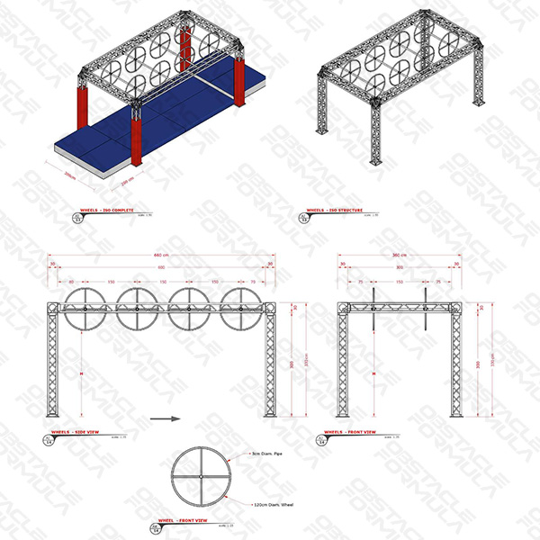 2025 New World Championships Modern Pentathlon 100M Obstacls Racing Course UIPM Obstacles Wheels manufacture