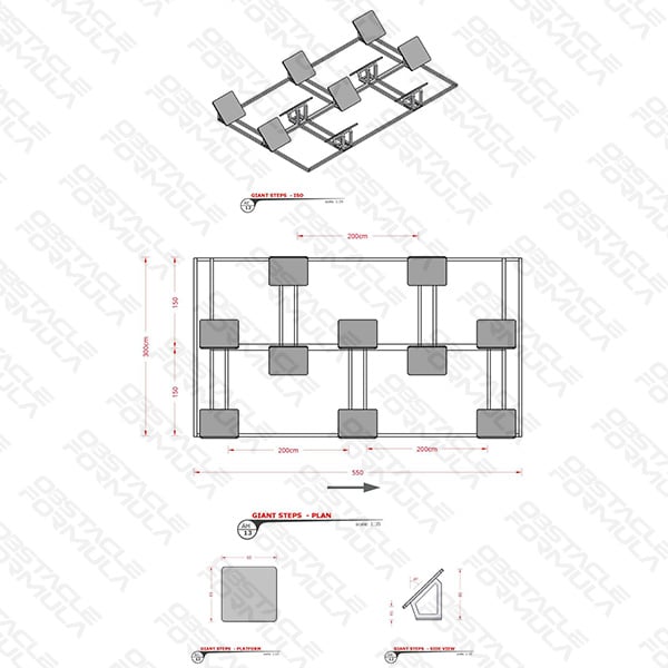 2025 New Modern Pentathlon Sport Obstacle Course Racing Equipment UIPM Obstacles Giant Steps factory