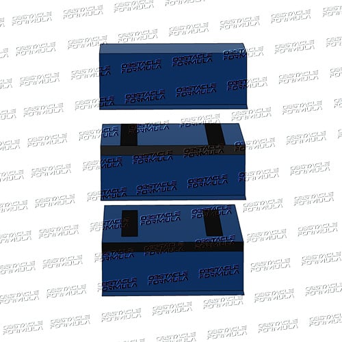 Ninja Warrior Obstacle Parkour Gym Equipment Ninja Trapezoid 3 Section Foam Vaulting Box supplier