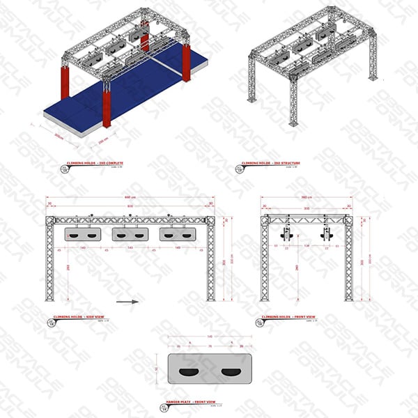 2025 New Olympic Sport Modern pentathlon Obstacle Course Racing UIPM Obstacle Climbing Holds supplier
