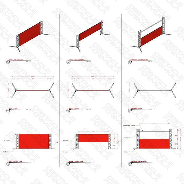 2025 New International Olympic Modern Pentathlon Adventure Racing UIPM Obstacles Jumping Over-Under-Through Wall manufacture