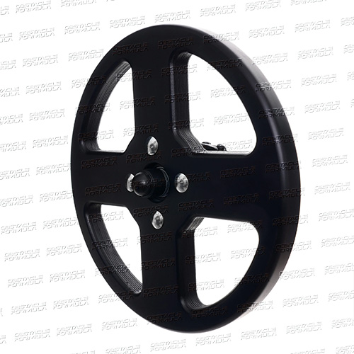 WOODEN SPINNING WHEEL 40CM (TRIANGLES) details