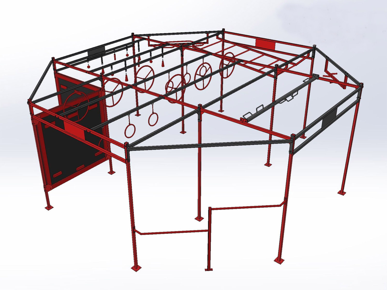 Ninja Steel Frame Courses Training cage 2.0 factory