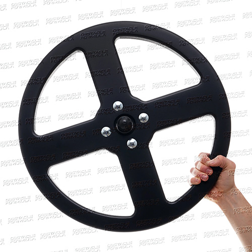 WOODEN SPINNING WHEEL 52CM (TRIANGLES) details