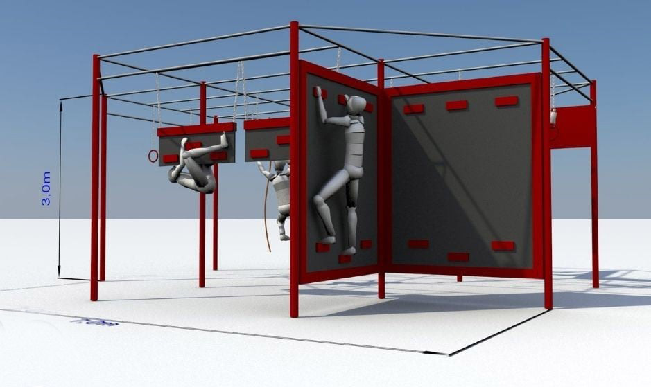 Ninja Warriors Course OCR Training cage factory