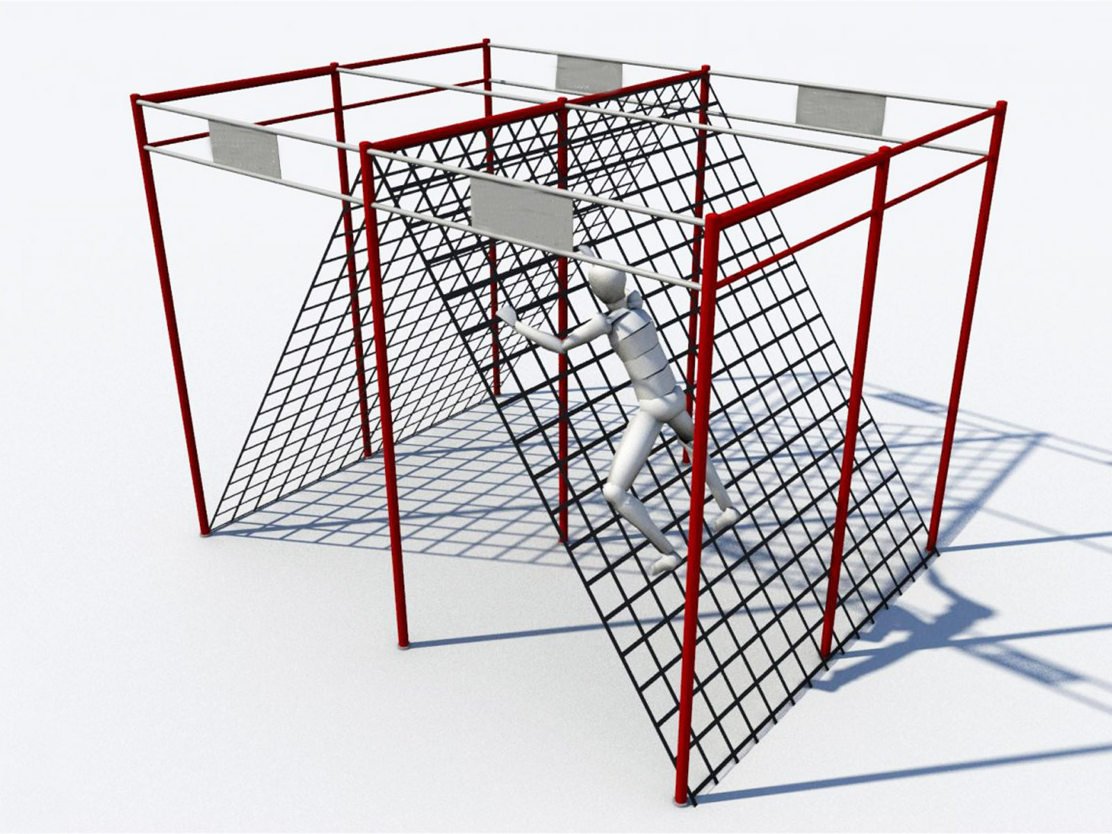 Ninja Climbing over net details
