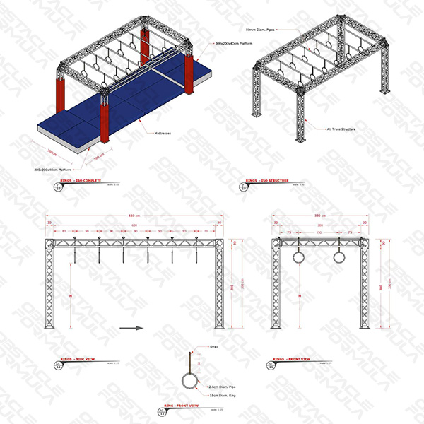 2025 New Modern Pentathlon OCR Racing Obstacle Course Racing UIPM Obstacles Rings details