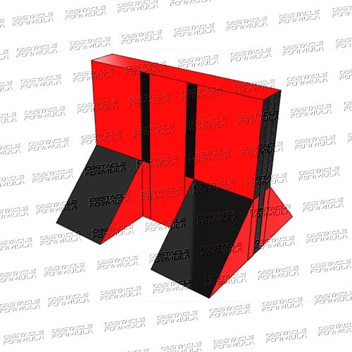 5 Piece Set Road Block Wall Section with 4 Quad Steps factory