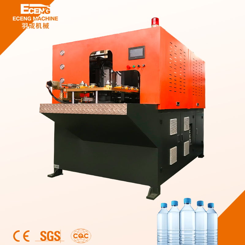 H2 2 Cavidad 1800BPH Máquina para Fabricar Botellas de Plástico con Alimentación Manual