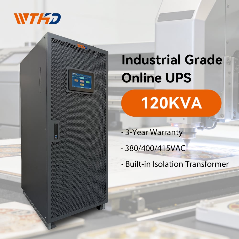 3 Phase Industrial Low Frequency Ups 120kva 120kw Double Conversion Data Center Ups Uninterrupted Power Supply Source System