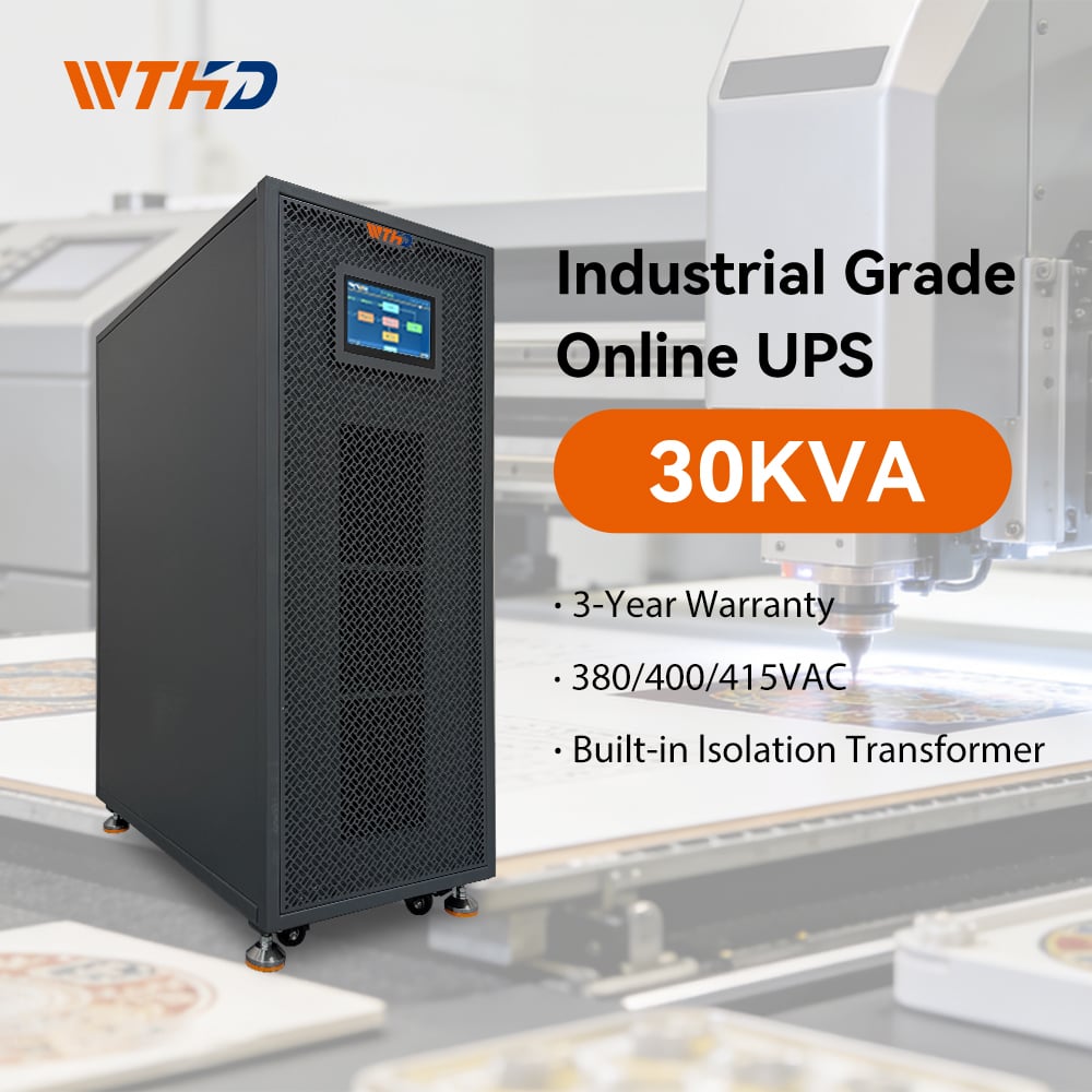 Industrial UPS 10KVA 20KVA 30KVA 40 KVA 50KVA 60KVA 100KVA 120KVA 3 Phase UPS for Elevators Online UPS Backup Power Supply