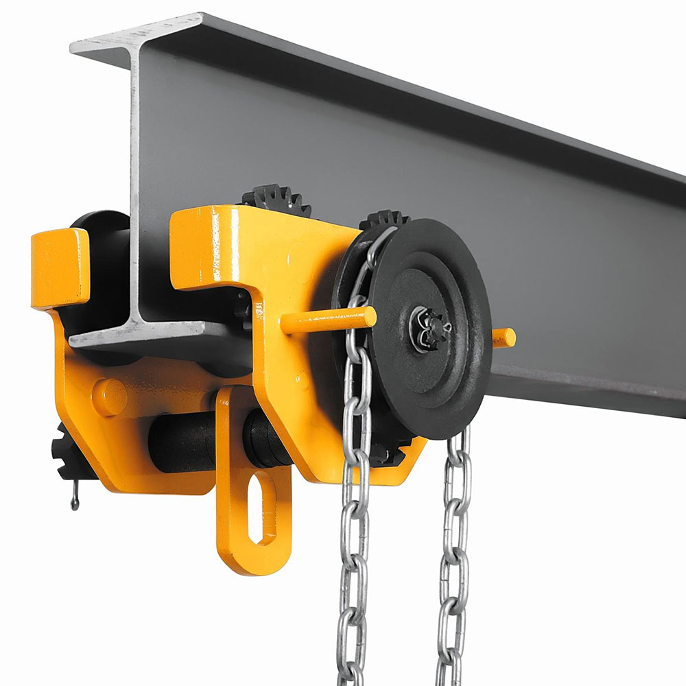 Single Beam Hand Pull Geared Trolley
