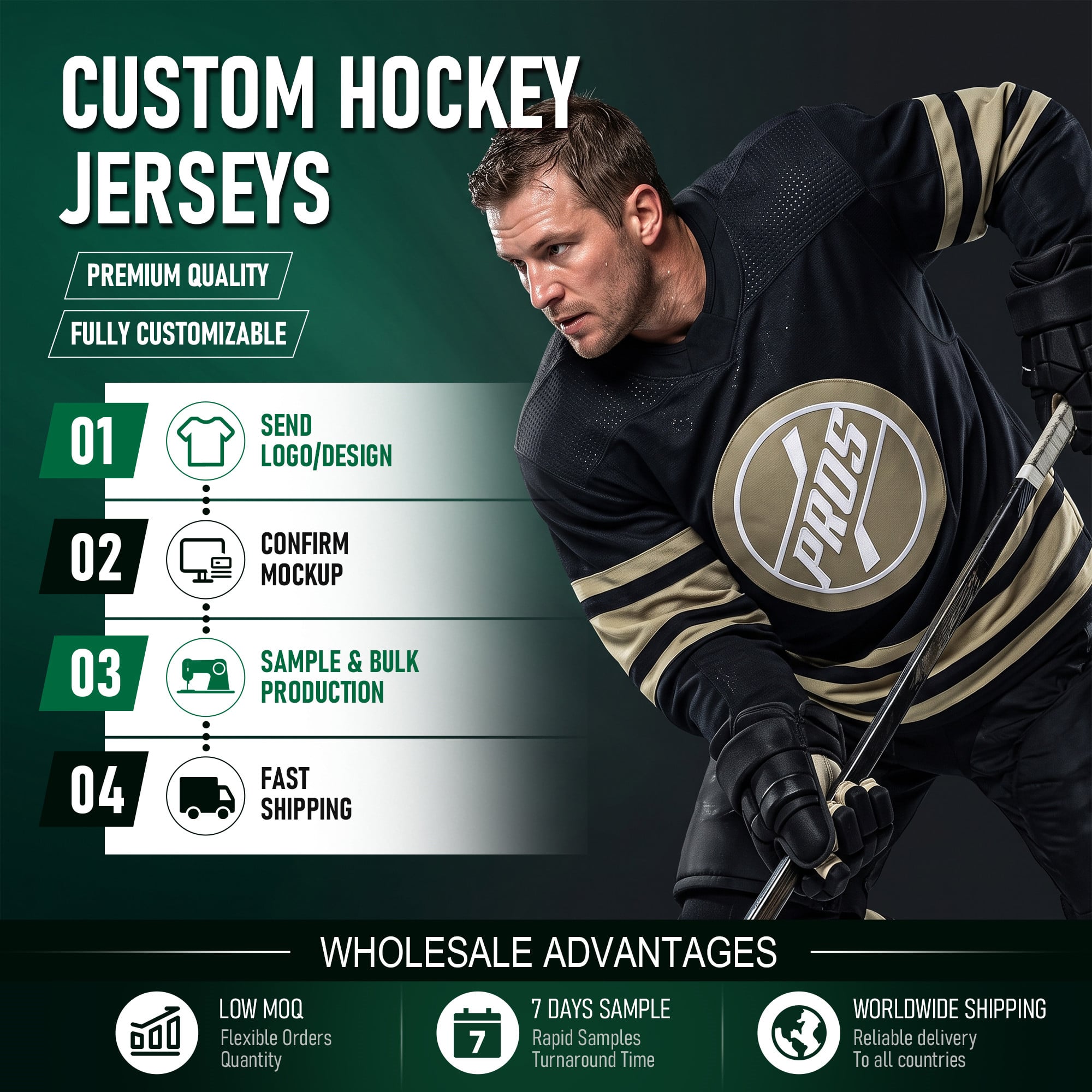 Full Sublimated Elite Ice Hockey Jersey NK Style Custom