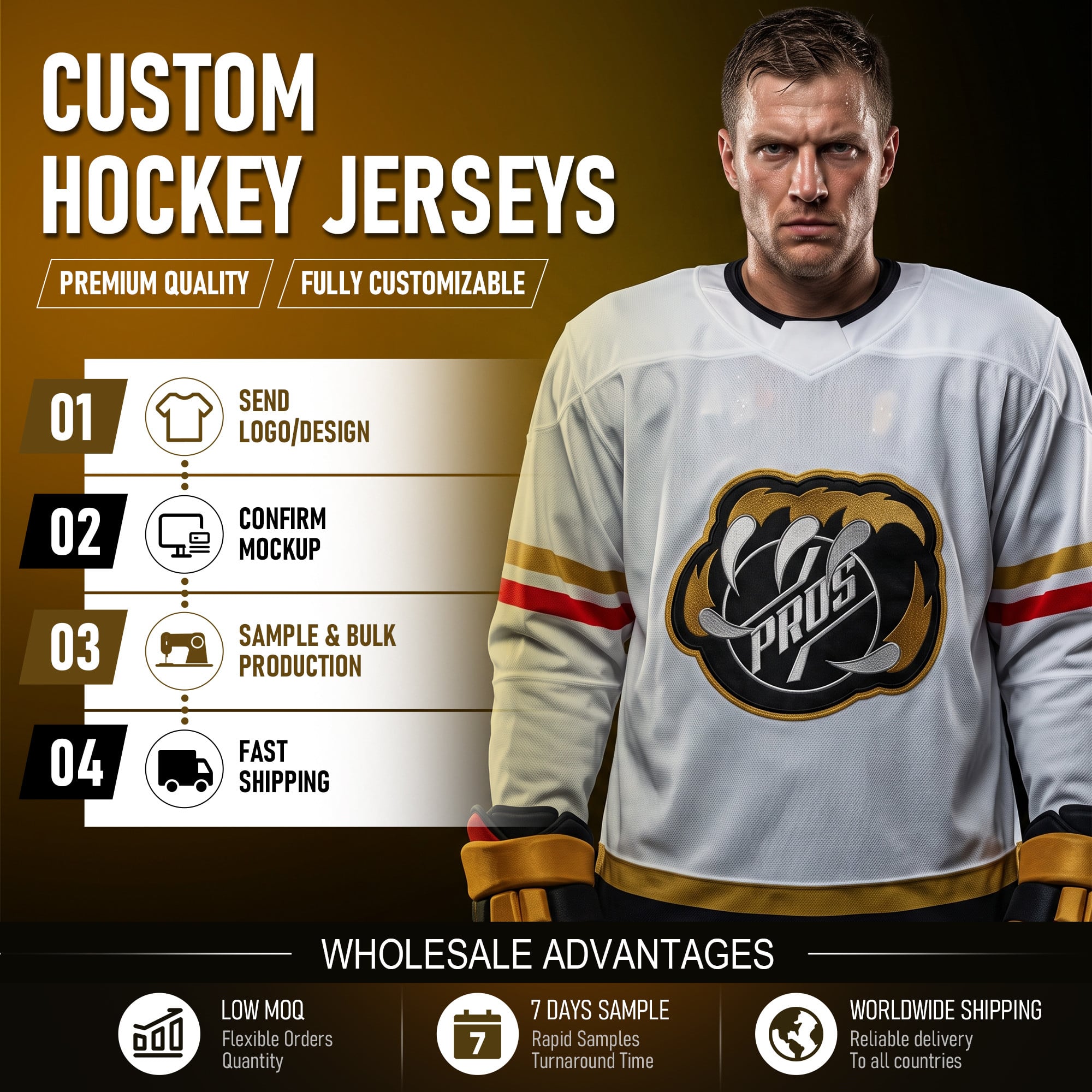 Full Sublimated Elite Ice Hockey Jersey NK Style Custom