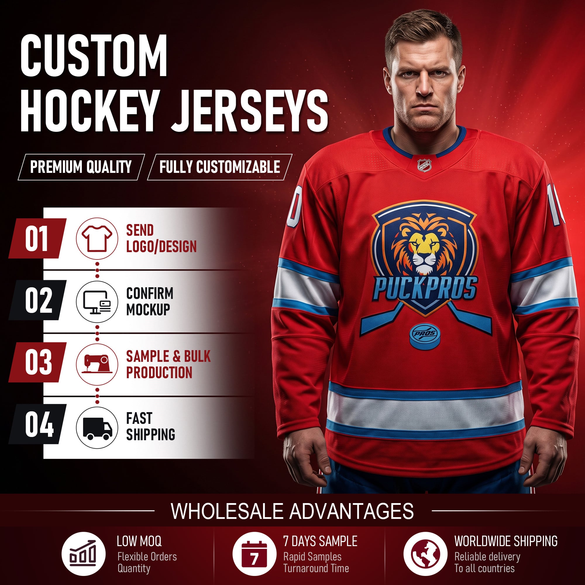Full Sublimated Elite Ice Hockey Jersey NK Style Custom