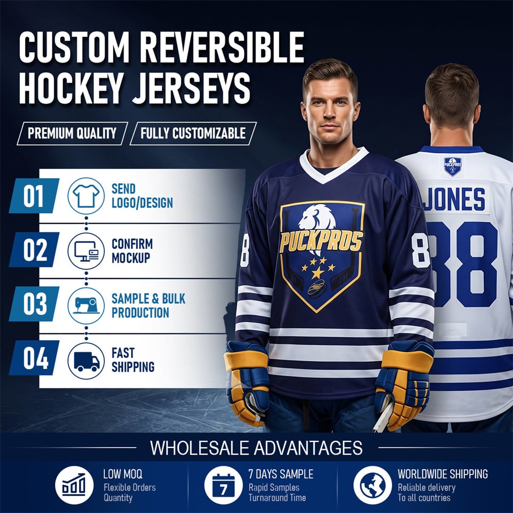 Reversible Ice Hockey Jersey Full Sublimation 160gsm Custom