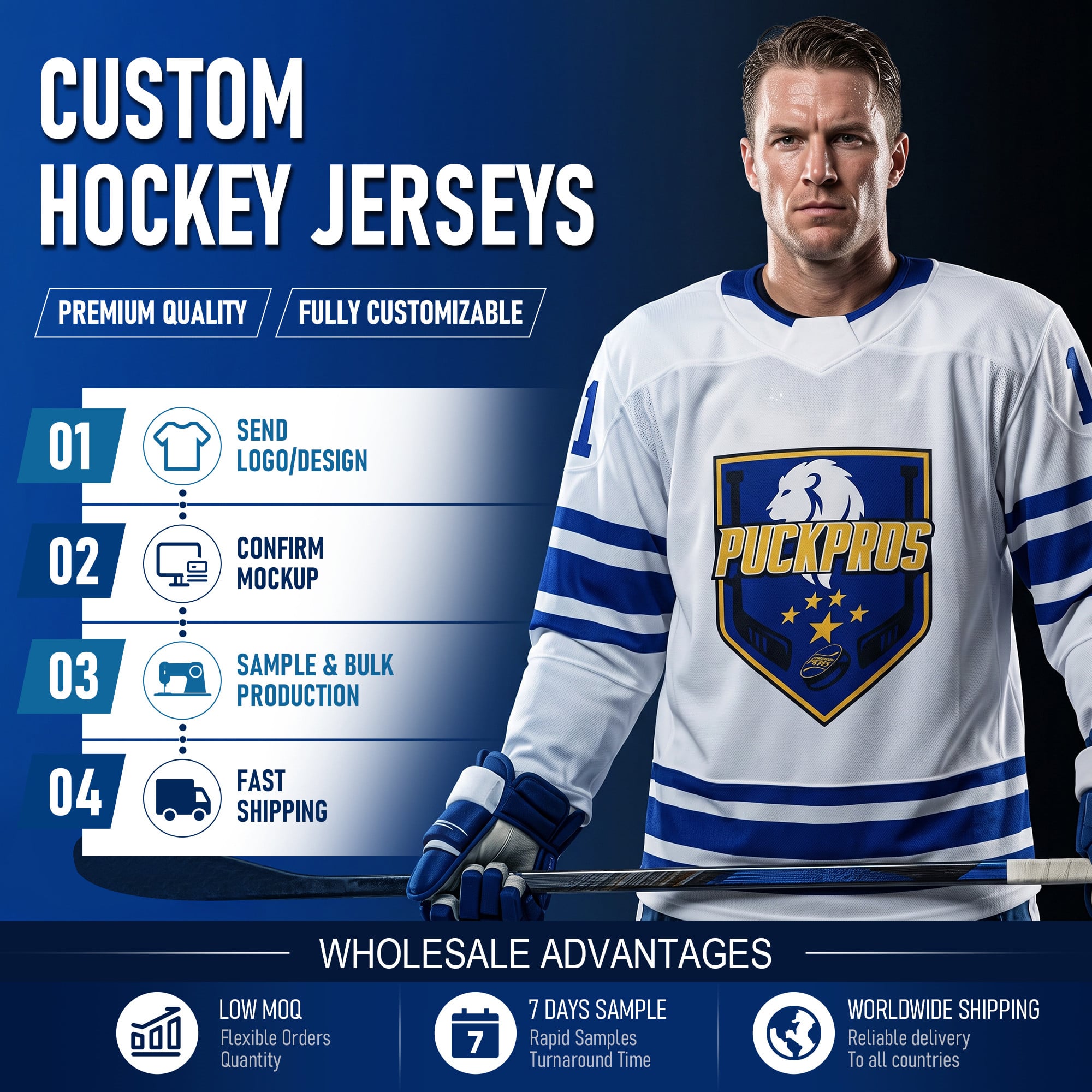 Full Sublimated Elite Ice Hockey Jersey NK Style Custom