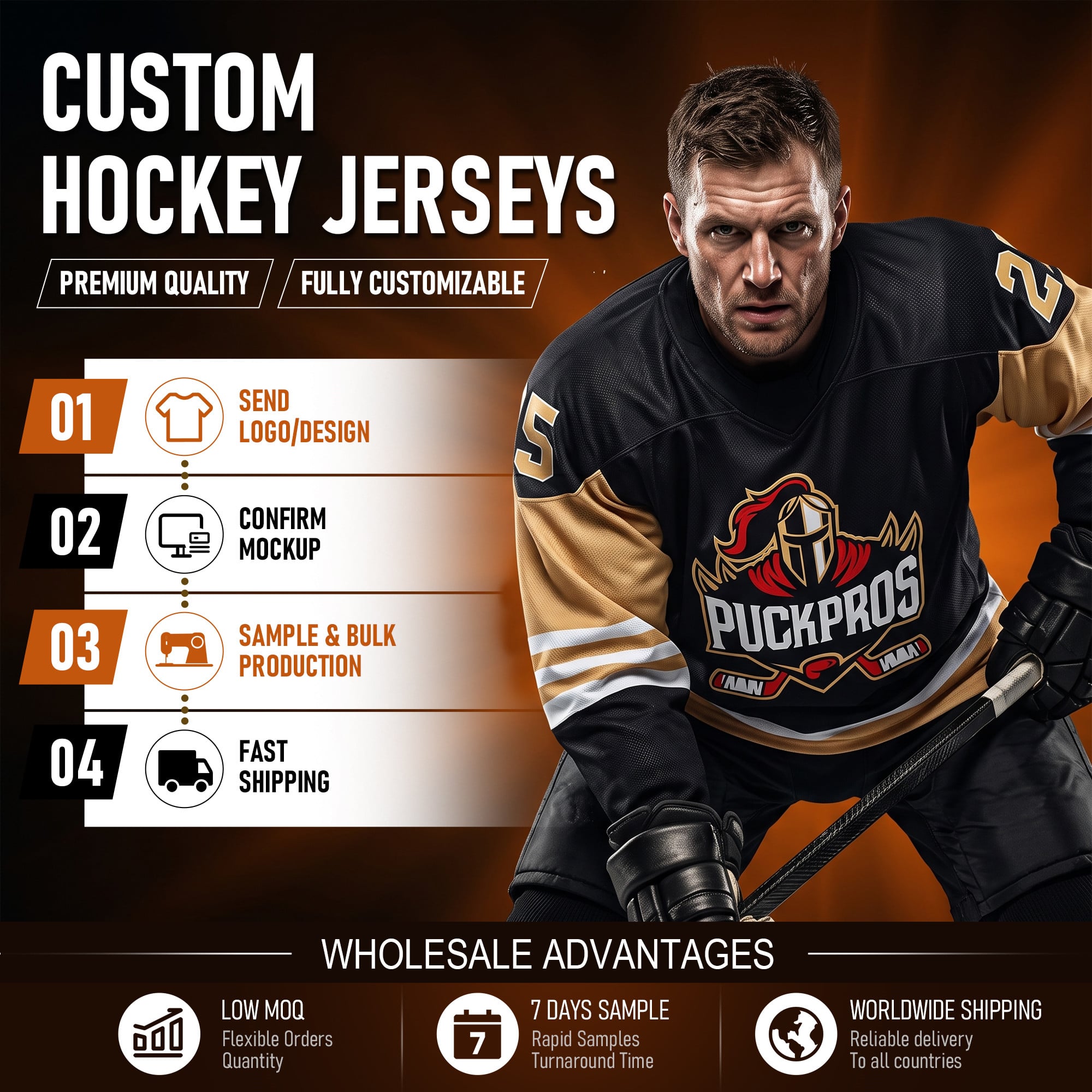 Full Sublimated Elite Ice Hockey Jersey NK Style Custom