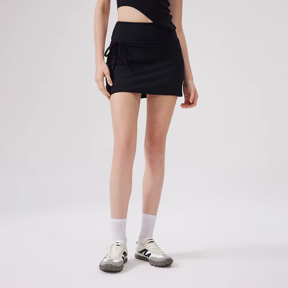 Moderní tenisková sukně pro ženy s vysokým pasem, se šňůrkou, neformální styl, univerzální sportovní sukně pro tenis i každodenní outfit