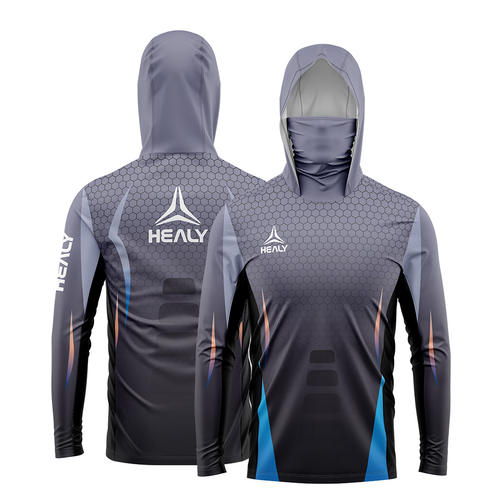 Dýchací košile s odváděním vlhkosti pro muže i ženy, 100% polyester, s možností individuálního potisku značky metodou sublimace, rybářská a turistická košile s dlouhými rukávy a kapucí