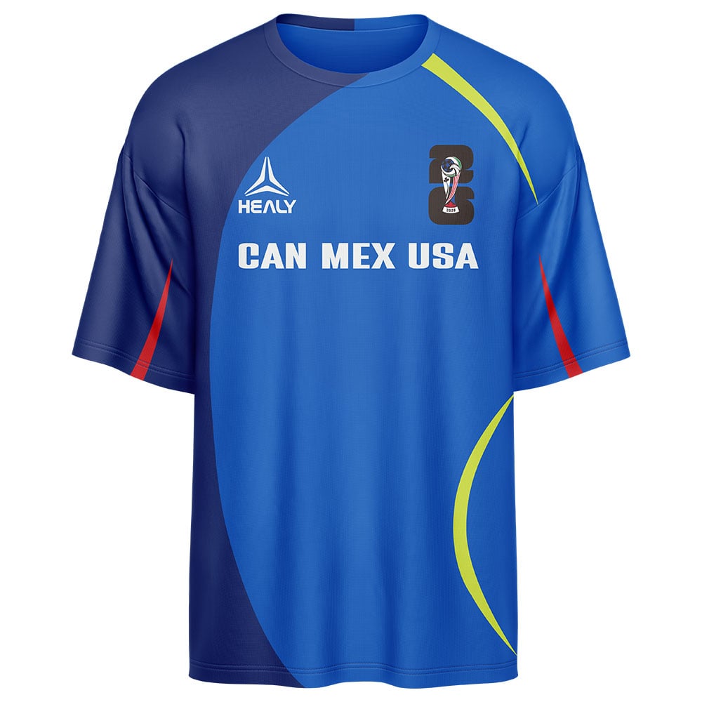Santé personnalisé imprimé en maille boîte ajustée coupé retro football jersey été pour hommes