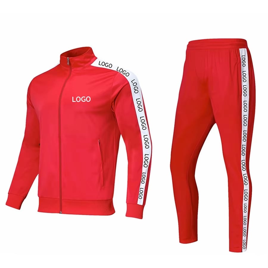 Volnočasové přiléhavé dvoudílné sportovní obleky pro muže – prázdné sportovní obleky na míru, unisex, vintage tréninkové a joggingové oblečení se zipovou uzávěrkou